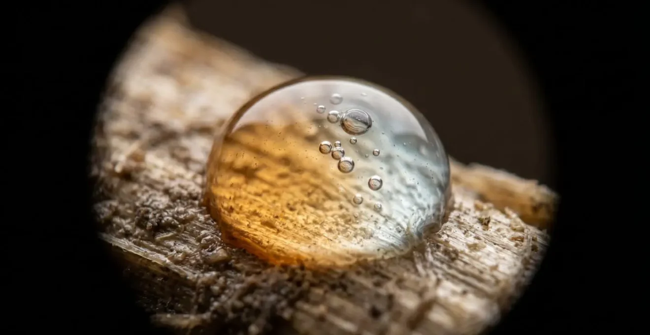 Microscopic view showing chemical transformation during slurry acidification process for nitrogen retention