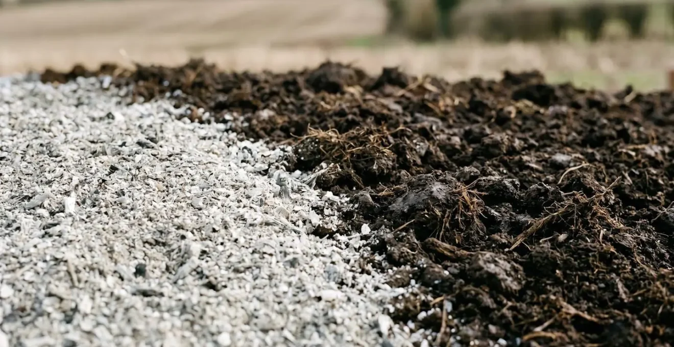 Wood ash from biomass combustion showing fine mineral texture for agricultural fertilizer application